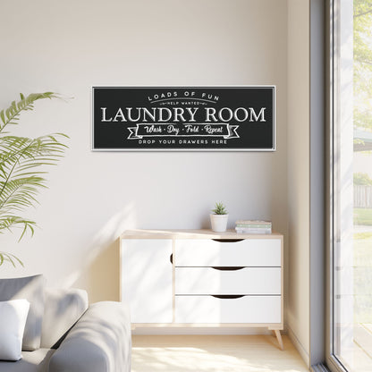 Custom Laundry Room Signs - Personalized Rustic Farmhouse Laundry Wall Decor, Modern Minimalist Laundry Art, Wash Dry Fold Poster, Utility Room Print, Framed Wood Sign, Home Décor, Housewarming & New Home Gift