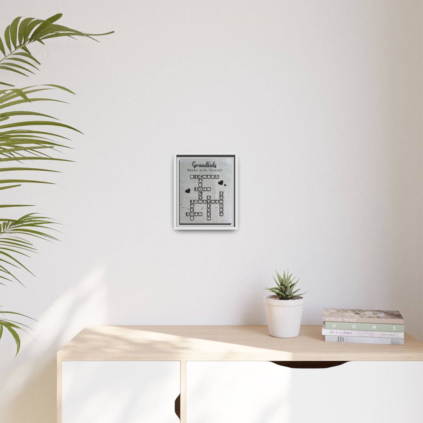 Personalized Family Name Scrabble Sign - Custom Scrabble Family Name Signs - Crossword Name Decor for Home Wall Hanging