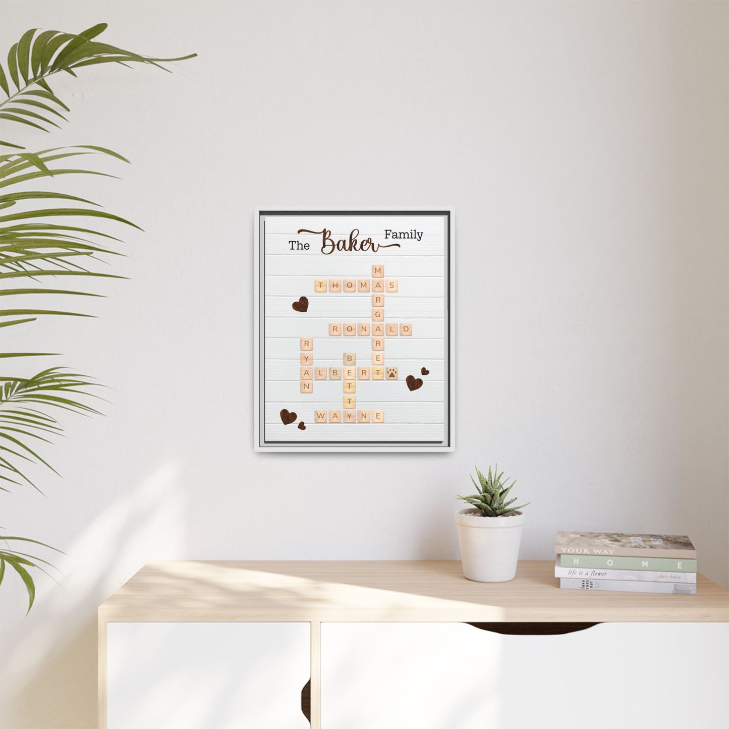 Custom Scrabble Family Name Signs - Personalized Family Name Scrabble Wall Art - Crossword Name Sign for Home Décor, Anniversary, Mother’s Day