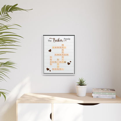 Custom Scrabble Family Name Signs - Personalized Family Name Scrabble Wall Art - Crossword Name Sign for Home Décor, Anniversary, Mother’s Day
