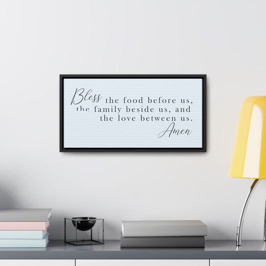 Bless the Food Before Us, The Family Beside Us, and the Love Between Us Sign – Farmhouse Dining Room Decor, Customizable Framed Wall Art