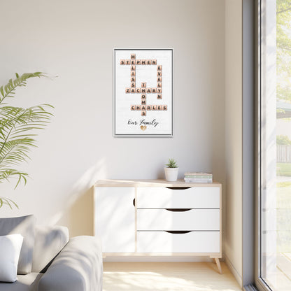 Personalized Family Scrabble Name Sign - Custom Family Name Signs Scrabble - Unique Family Name Sign Wall Decor - Thoughtful Gift