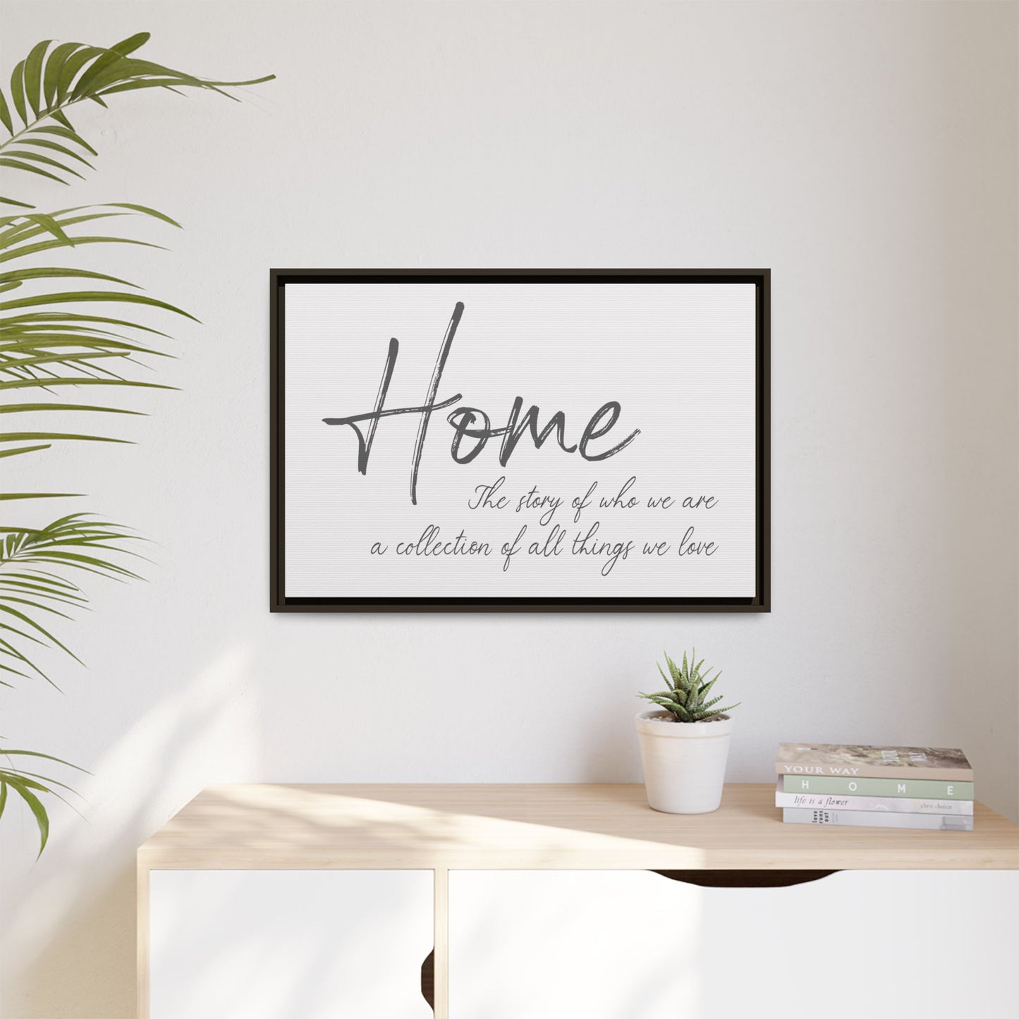 Home The Story Of Who We Are Sign – Family Wall Art, Wedding and Anniversary Gift, Farmhouse Sign