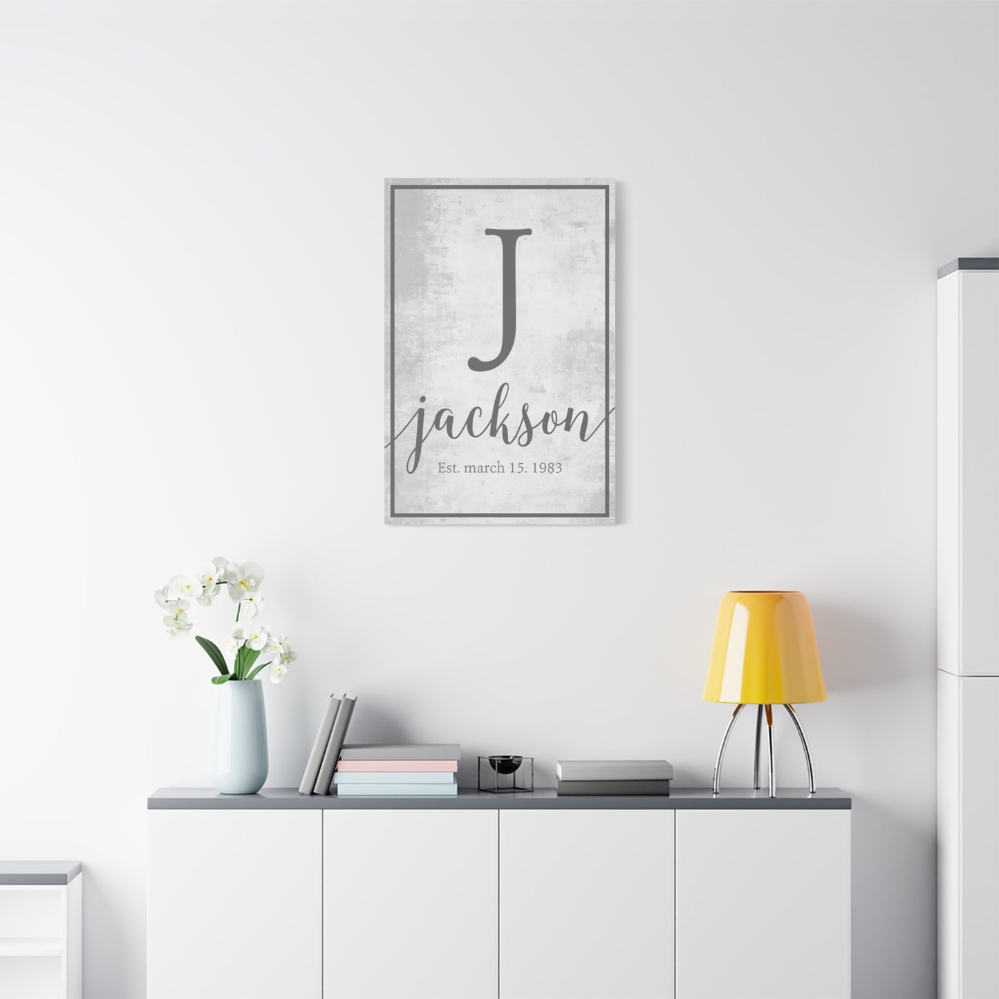 Personalized Monogram Family Last Name Sign - Custom Farmhouse Style Wall Decor for Living Room, Entryway, Bedroom, Kitchen, Office
