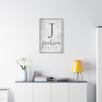 Personalized Monogram Family Last Name Sign - Custom Farmhouse Style Wall Decor for Living Room, Entryway, Bedroom, Kitchen, Office