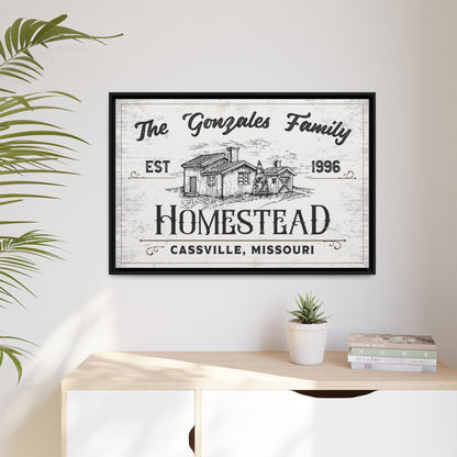 Personalized Farmhouse Name Sign – Custom Family Farmhouse Canvas Wall Art – Rustic Farm Barn Decor with Last Name - Farm House Canvas Wall Art