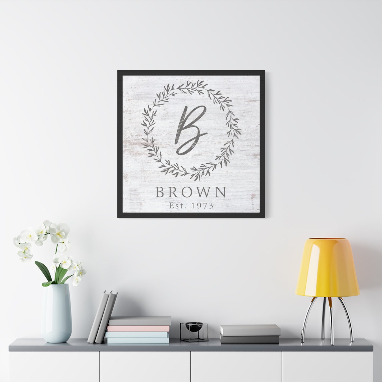 Custom Monogram Family Last Name Sign - Personalized Monogram Family Last Name Sign - Farmhouse Décor - Gift for Wedding, Anniversary, Religious Occasion, Pet Lovers