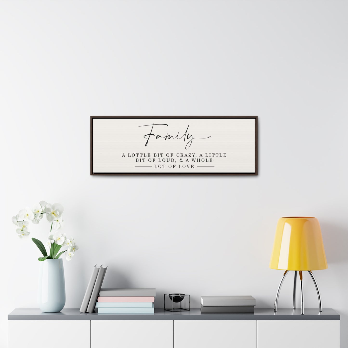 Family "A Little Bit of Crazy, A Whole Lot of Love" Sign – Inspirational Canvas Wall Art for Living Room and Farmhouse Decor