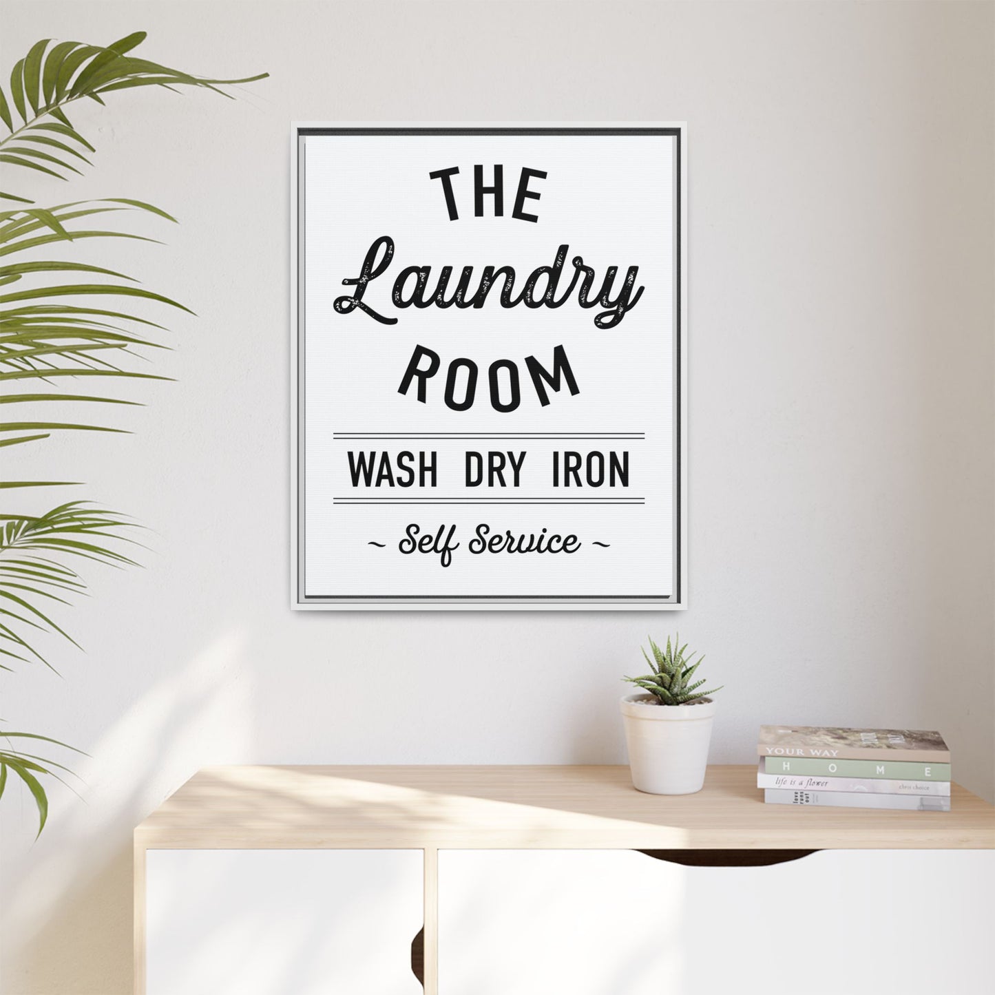 Personalized Laundry Room Sign - Printable Wall Art, Laundry Sign Decor, Wash Dry Fold Self Service Utility Room Print, Modern Farmhouse Laundry Typography, Laundry Poster Set