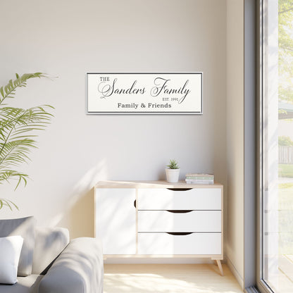 Personalized Family Name Sign with Kids' Names - Custom Framed Last Name Wall Art for Minimalist Birthday Calendar & Celebrations - Fully Assembled Perpetual Family Gift