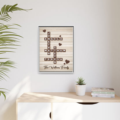 Personalized Family Name Signs Scrabble - Custom Scrabble Family Name Decor - Family Name Crossword Sign - Grandparents & Mother’s Day Gift