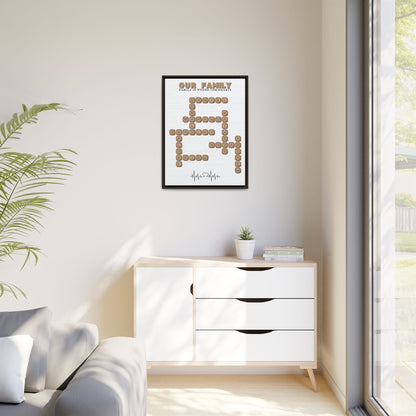 Personalized Family Name Signs Scrabble - Custom Wooden Family Name & Grandkids Crossword Sign - Scrabble Puzzle Sign - Home Décor & Grandparents Christmas Gift