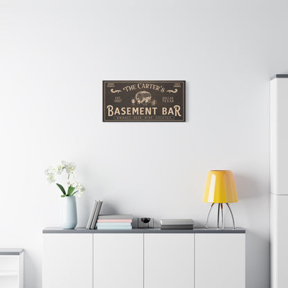Personalized Basement Bar Sign, Custom Wood Bar Sign for Home Bar, Man Cave, Pub, Family Name Sign, Rustic Wall Decor, Wedding and Anniversary Gift, Custom Wood Sign for Pub and Bar Decor