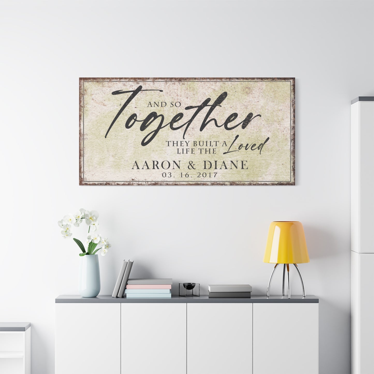 Personalized Master Bedroom Signs, Family Quotes & Printable Wall Art, Farmhouse Decor, Wedding & Anniversary Gifts, Home Decor Prints, Custom Name Wall Hanging for Couples, Housewarming Gift