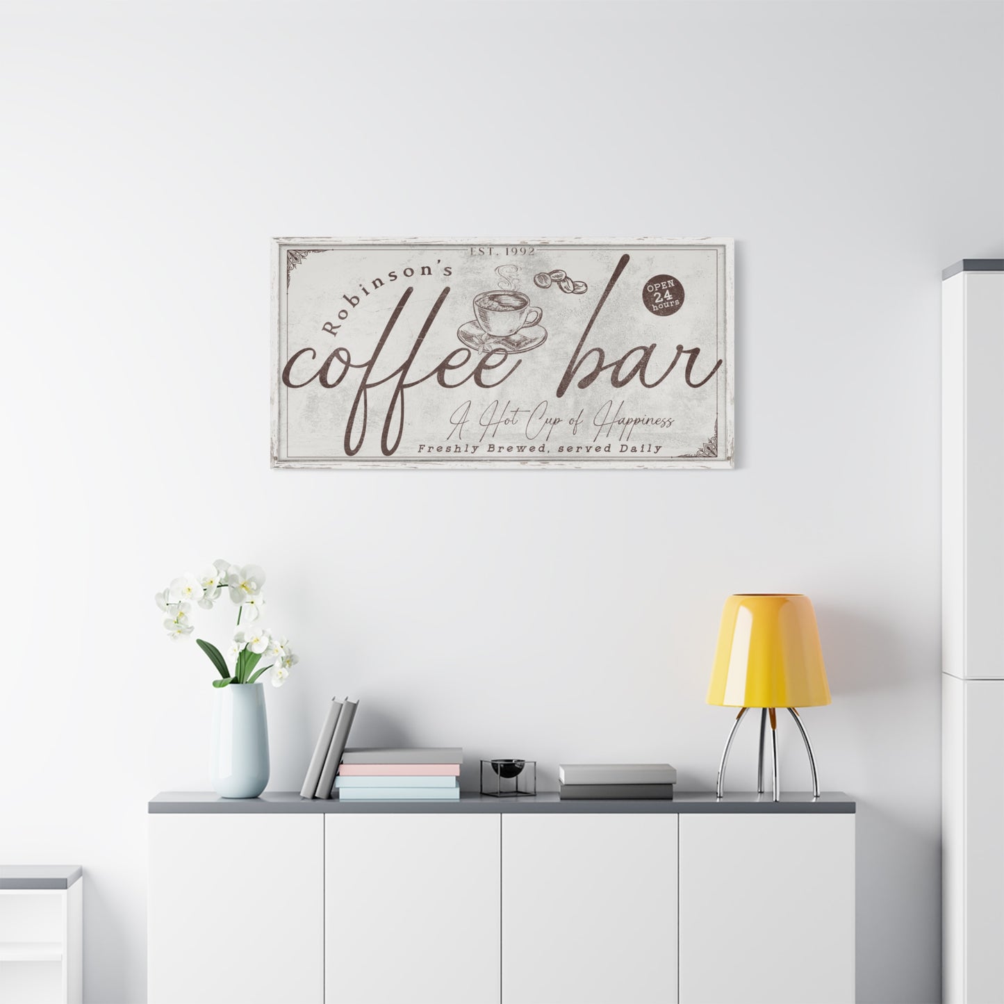 Personalized Coffee Bar Sign - Custom Coffee Bar Sign for Home - Unique Coffee Station Sign