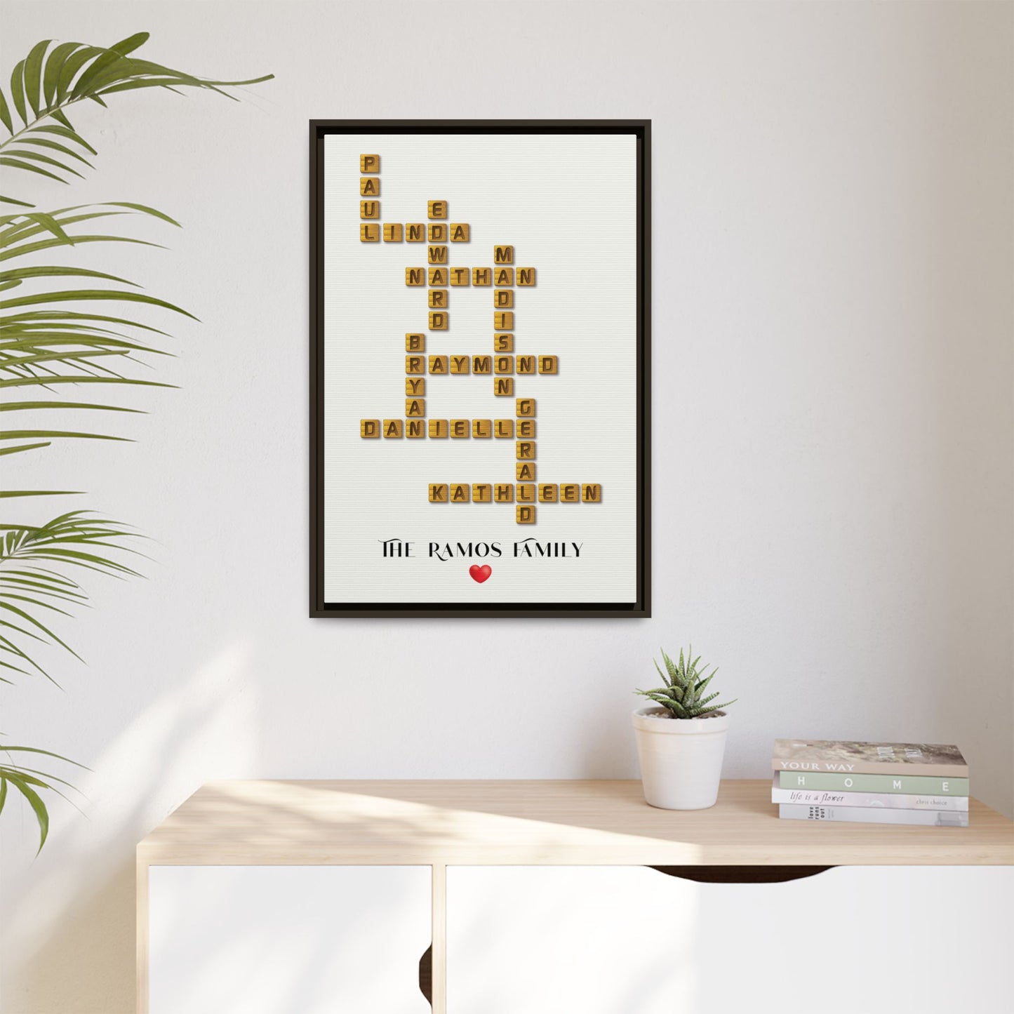 Personalized Family Name Signs Scrabble - Custom Family Name Signs & Crossword Wall Art for Birthdays, Weddings, Anniversaries, Christmas & New Home Gifts