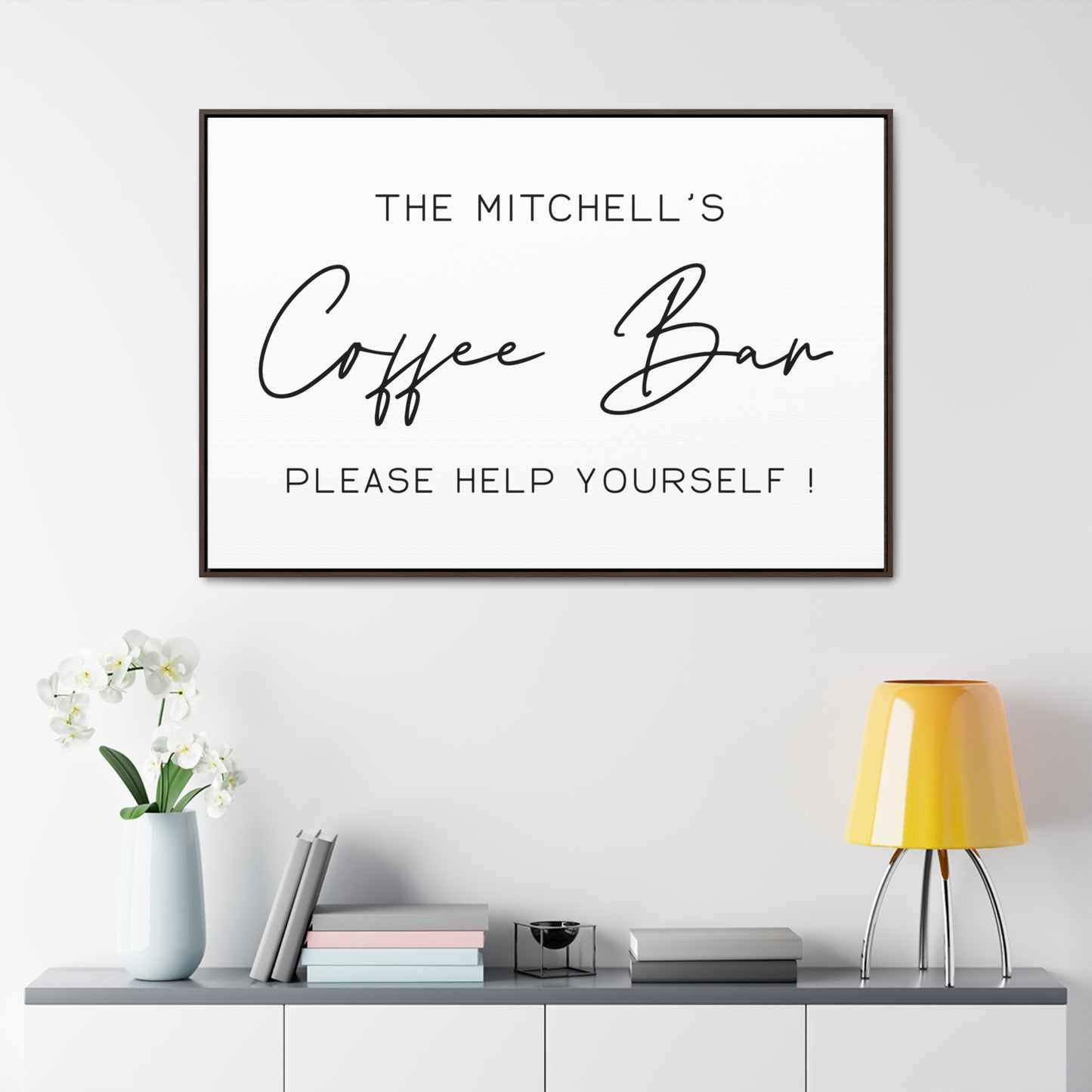 Personalized Coffee Bar Sign | Last Name Coffee Bar Wall Decor | Kitchen Wall Art for Coffee Enthusiasts | Customizable Coffee Shop Sign for Home or Office