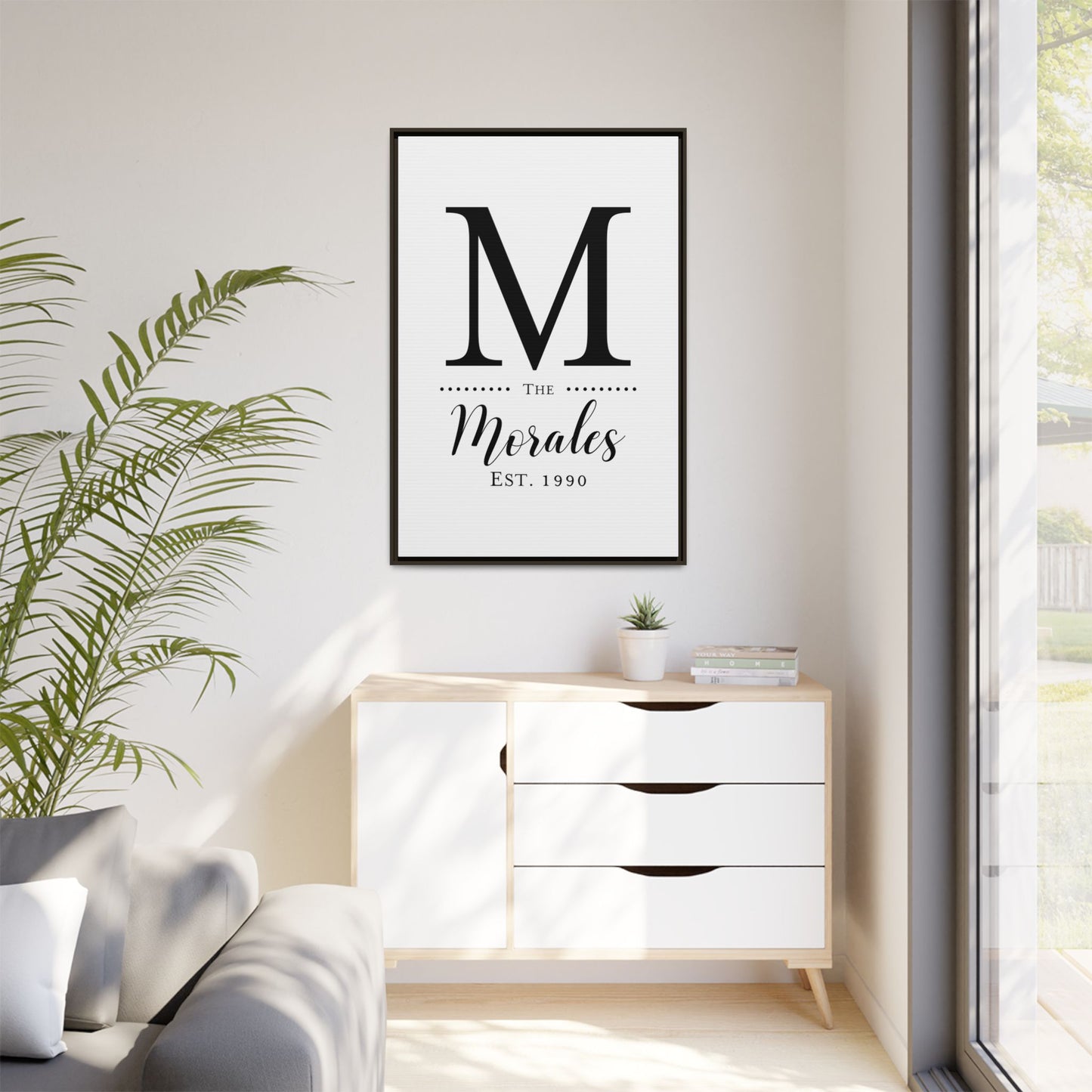 Family Name Wall Art – Custom Monogram and Last Name Sign for Weddings, Anniversaries, and Home Decor