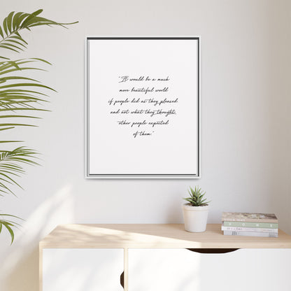 Custom Bedroom Quote Wall Art - Personalized Inspirational Typography Print for Bedrooms, Living Rooms - Framed Canvas - Minimalist Bedroom Wall Décor