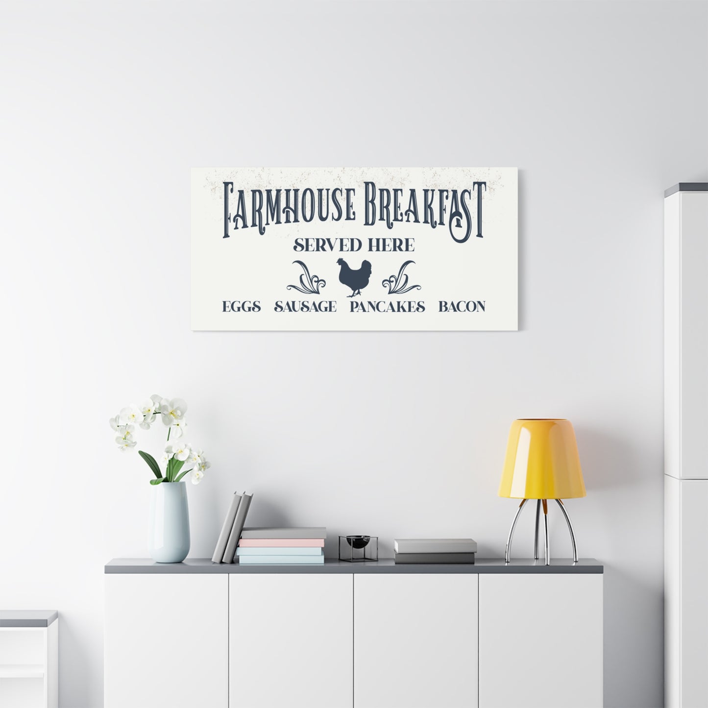 Personalized Farmhouse Kitchen Signs, Vintage Farmhouse Breakfast Sign, Farmhouse Kitchen Wall Art, Customizable Rustic Farmhouse Kitchen Signs for Home Decor