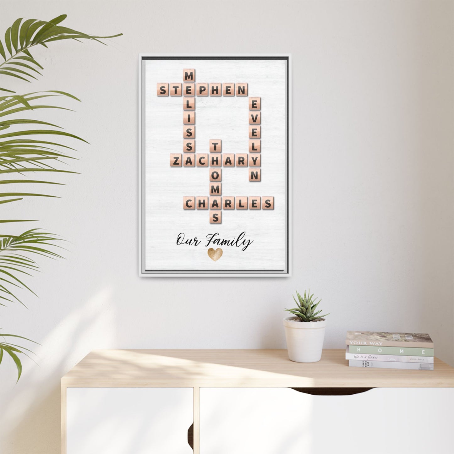 Personalized Family Scrabble Name Sign - Custom Family Name Signs Scrabble - Unique Family Name Sign Wall Decor - Thoughtful Gift