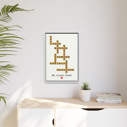 Personalized Family Name Signs Scrabble - Custom Family Name Signs & Crossword Wall Art for Birthdays, Weddings, Anniversaries, Christmas & New Home Gifts