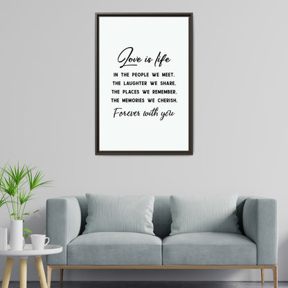 "The Best Things in Life" – Personalized Family Quote Canvas Wall Art for Living Room