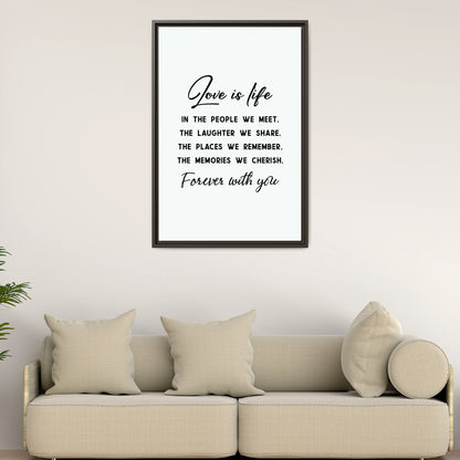 "The Best Things in Life" – Personalized Family Quote Canvas Wall Art for Living Room