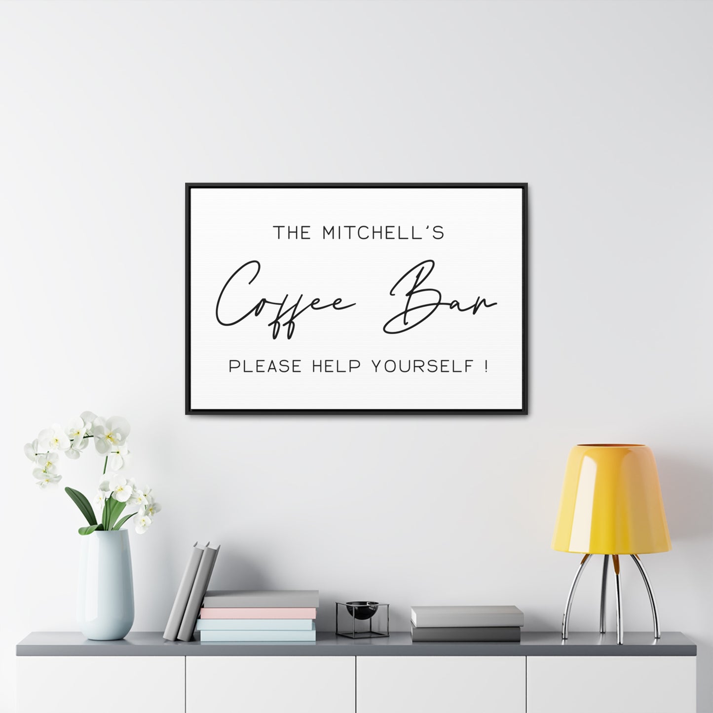 Personalized Coffee Bar Sign | Last Name Coffee Bar Wall Decor | Kitchen Wall Art for Coffee Enthusiasts | Customizable Coffee Shop Sign for Home or Office