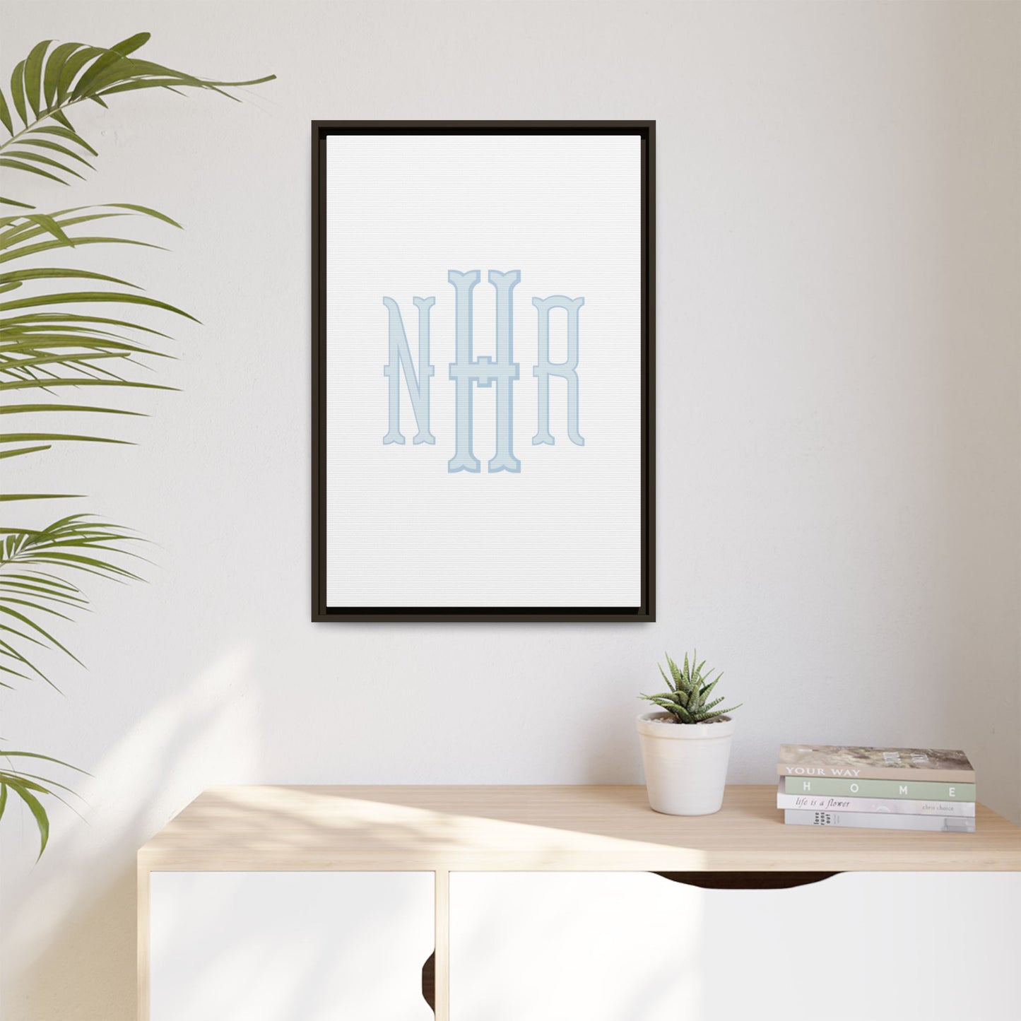 Personalized Monogram Wall Decor | Custom Name & Initial Print | Custom Letter Monogram | Neutral Nursery Art for Boys & Girls | Framed Initial Wall Hanging | Baby Room Wall Decor Ideas