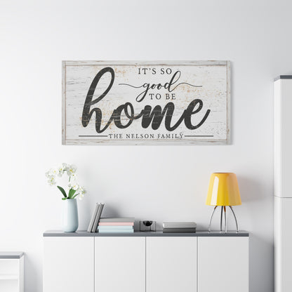 Personalized Modern Farmhouse Welcome Sign - Custom Rustic Canvas Print - Distressed Vintage Wall Art for Farmhouse Living Room, Master Bedroom Large Customizable Wall Hanging