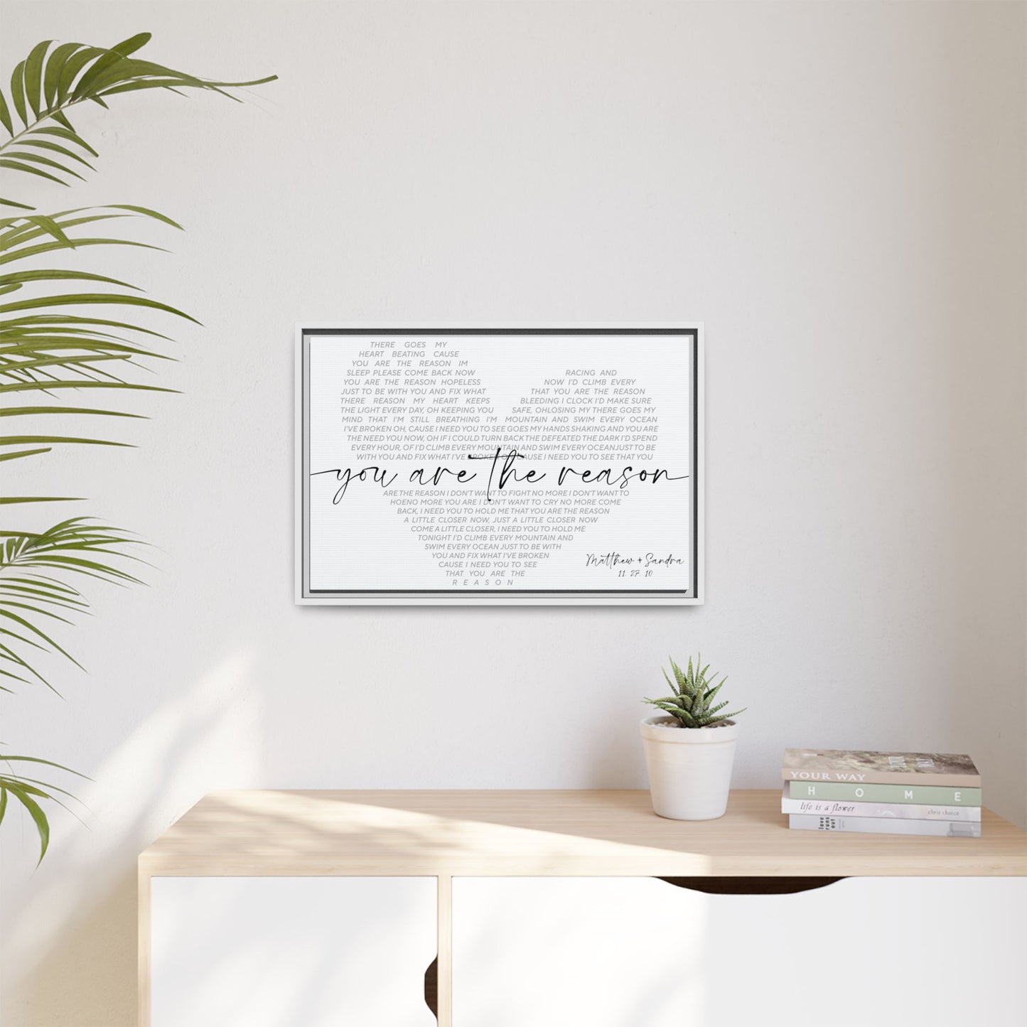 Personalized Master Bedroom Sign – Custom Song Lyrics Canvas Print, Wedding Song Art, First Dance Lyrics Wall Decor, Anniversary Gift for Husband, Wife, or Couples