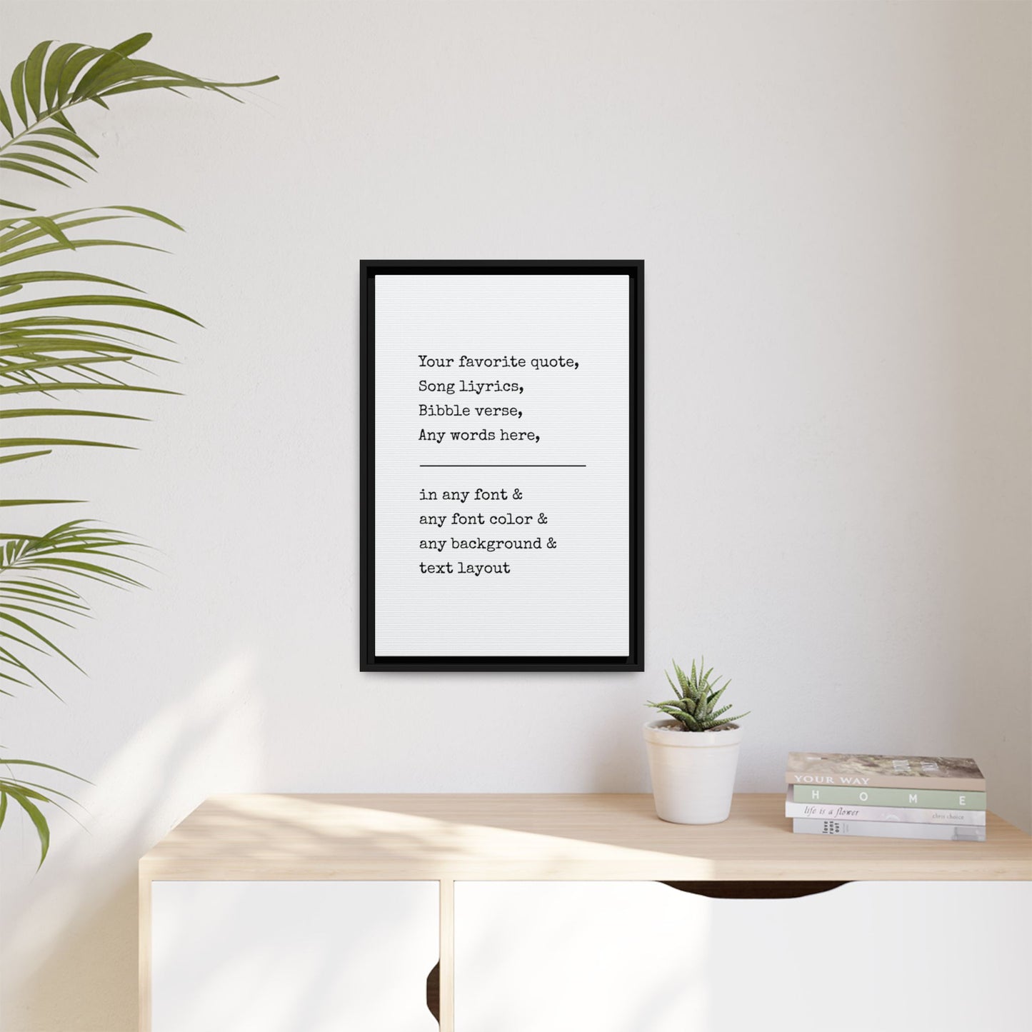 Custom Bedroom Quote Wall Art | Personalized Song Lyrics, Wedding Vows, or Bible Verse for Bedroom Wall | Valentine’s Day, Anniversary, or Wedding Gift for His or Her | Framed Calligraphy