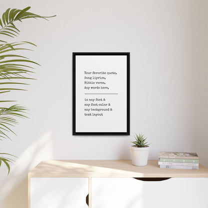 Custom Bedroom Quote Wall Art | Personalized Song Lyrics, Wedding Vows, or Bible Verse for Bedroom Wall | Valentine’s Day, Anniversary, or Wedding Gift for His or Her | Framed Calligraphy