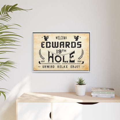 Custom 19th Hole Signs | Personalized Masters Golf Club Wall Art & Decor | Unique Golf Gifts for Husband, Men, Father’s Day, Birthday, Housewarming | Golf Graphic