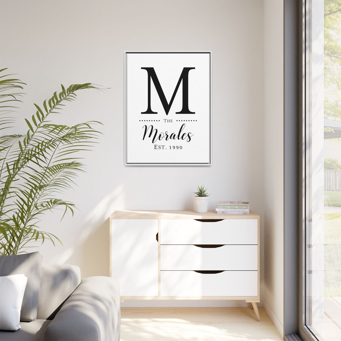 Family Name Wall Art – Custom Monogram and Last Name Sign for Weddings, Anniversaries, and Home Decor