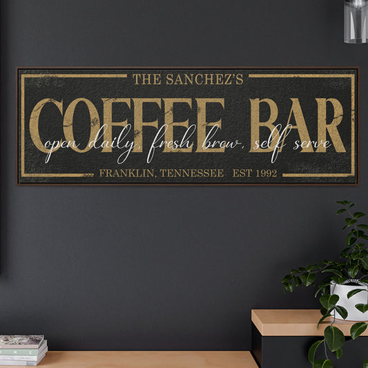 Custom Coffee Bar Sign, Modern Farmhouse Coffee Bar Décor, Coffee Bar Décor, Farmhouse Coffee Bar, Home Coffee Bar