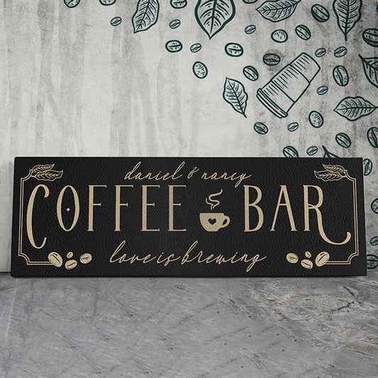 Personalized Custom Canvas Wall Art - Kitchen Decor, Coffee Lover Gifts, New Home Gift, Unique Gift Idea for Coffee Couple