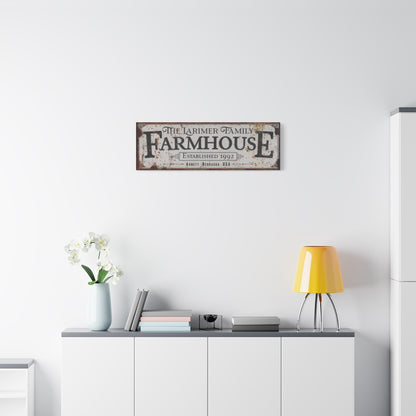 Custom Farmhouse Family Name Sign With Established Date- Modern Rustic Metal Wall Decor - Vintage Rust Aluminum Sign for Living Room, Entryway, or Kitchen