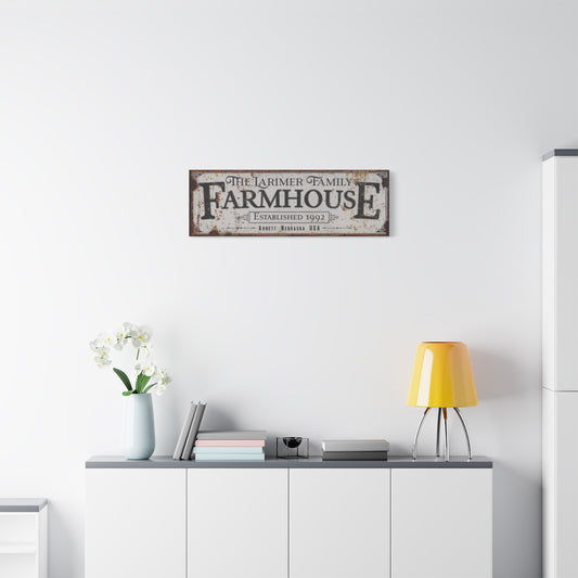 Custom Farmhouse Family Name Sign With Established Date- Modern Rustic Metal Wall Decor - Vintage Rust Aluminum Sign for Living Room, Entryway, or Kitchen