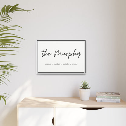 Personalized Family Name Sign with Kids Names - Custom Wall Art for Modern Rustic Home Decor, Housewarming, Wedding, Engagement, or Bridesmaid