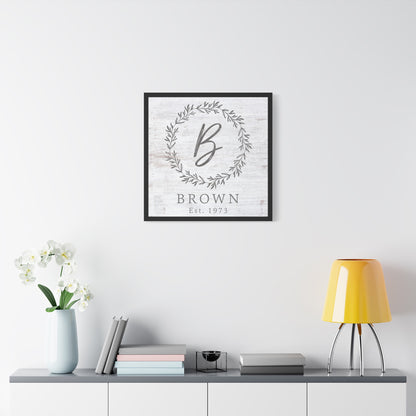 Custom Monogram Family Last Name Sign - Personalized Monogram Family Last Name Sign - Farmhouse Décor - Gift for Wedding, Anniversary, Religious Occasion, Pet Lovers