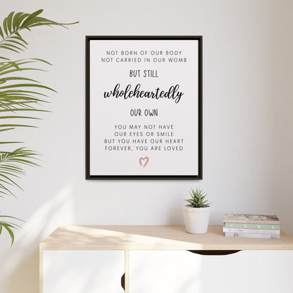 Custom Adoption Day Sign - Personalized Inspirational Adoption Quote Wall Art - Gotcha Day Gift for Newly Adopted Child - Family Keepsake for Nursery or Home Décor