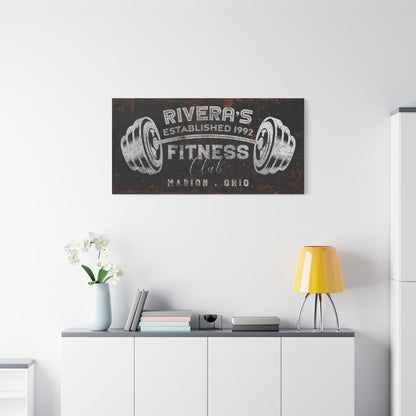 Custom Gym Sign,  Personalized Workout Wall Art, vintage gym wall art, large canvas workout decoration for home gym decor