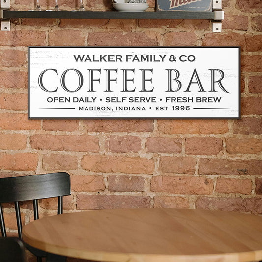 Custom Coffee Bar Sign - Personalized Coffee Bar Sign - Personalized Décor - Custom Kitchen Sign