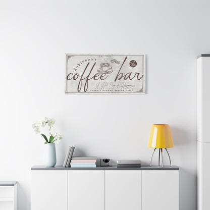 Personalized Coffee Bar Sign - Custom Coffee Bar Sign for Home - Unique Coffee Station Sign