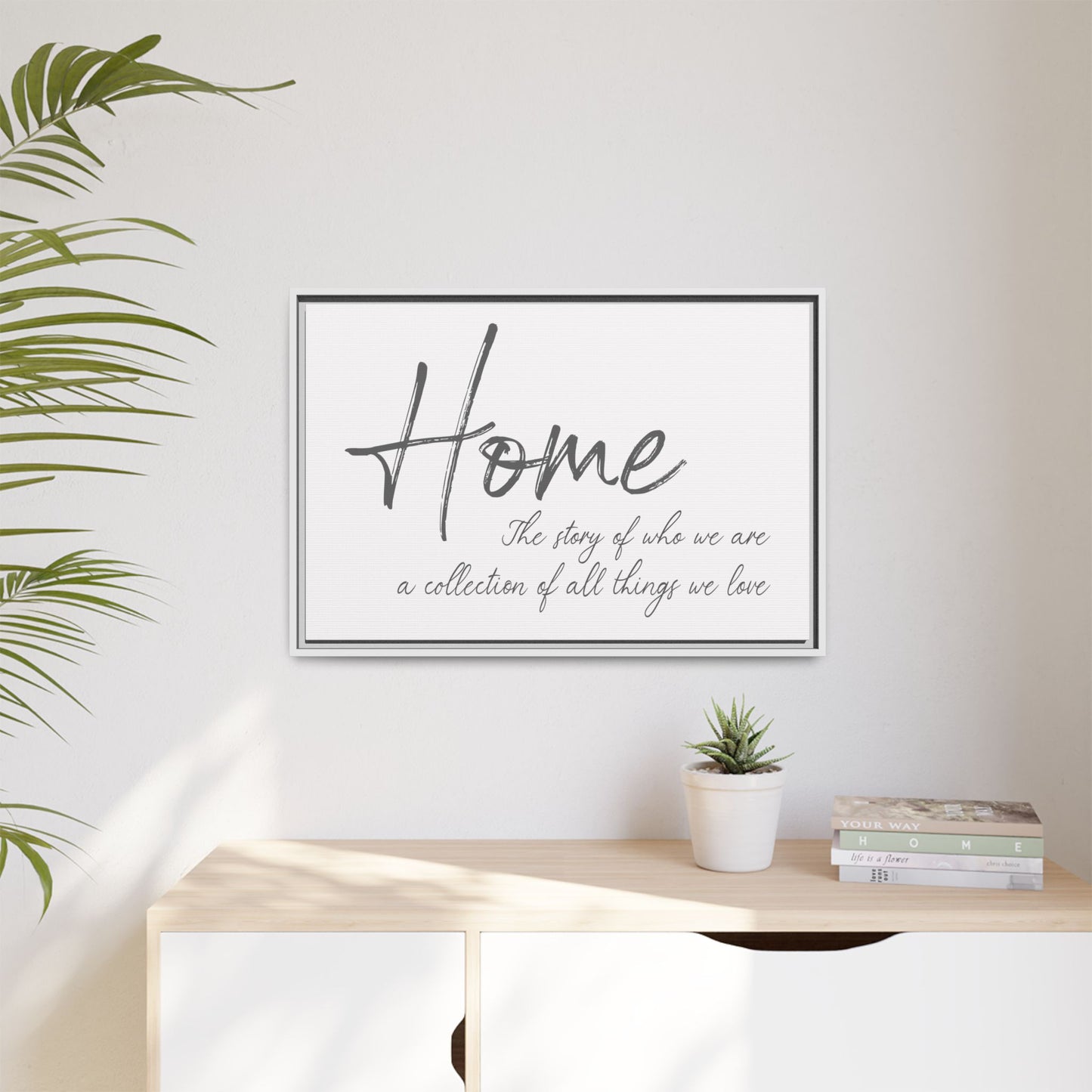 Home The Story Of Who We Are Sign – Family Wall Art, Wedding and Anniversary Gift, Farmhouse Sign