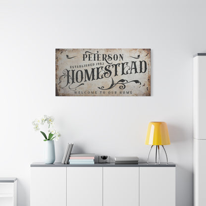 Personalized Homestead Sign - Custom Family Name Sign, Rustic Farmhouse Wall Decor, Vintage Wooden Plaque, Homestead Gifts, Family Heritage Display, Establish Date Sign, Country Home Decor