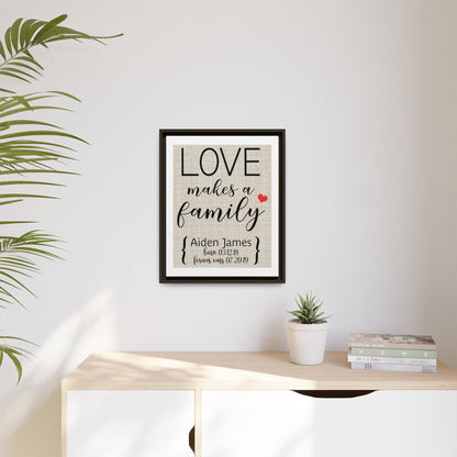 Personalized Adoption Day Sign - Custom Adoption Gift - Family Wall Decor for Adopting Baby, New Home, or Wedding - Thoughtful Gift for Housewarming or Bridal Shower