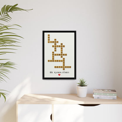 Personalized Family Name Signs Scrabble - Custom Family Name Signs & Crossword Wall Art for Birthdays, Weddings, Anniversaries, Christmas & New Home Gifts